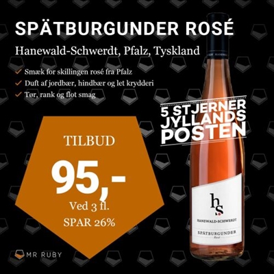 2020 Spätburgunder Rosé, Hanewald-Schwerdt, Pfalz, Tyskland